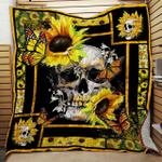 sunflower skull quilt blanket d2352617