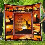 sunset deer life is short so live it love is rare so grab it quilt blanket great customized blanket
