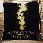 supernatural season 14 teaser poster plush throw quilt d2384879