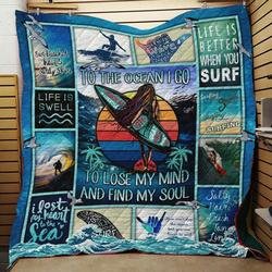 Surfing Ng070801B Tbg Quilt Blanket