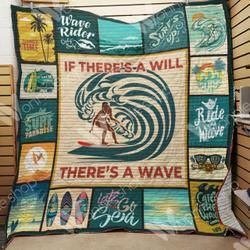 Surfing2 M290724 Surfing Quilt Blanket  Quilt