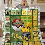 ta baby yoda pikachu quilt blanket d2349395