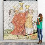 tarot card 3 of cups 3d customized personalized quilt blanket d2325135