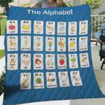 teacher alphabet quilt blanket great customized blanket gifts for birthday christmas thanksgiving