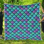 teal mermaid scales cl17100592mdq quilt blanket d2355947