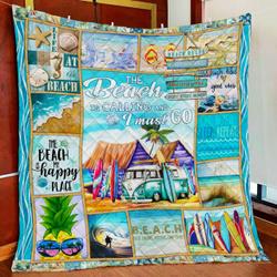 The Beach Is My Happy Place Quilt Blanket Thb2114V1