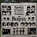 the beatles quilt blanket black white d2366849