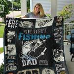 the best fishing dad ever quilt blanket great customized gifts for birthday christmas 0