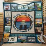 the lake house where families go to make memories quilt blanket great customized blanket gifts for