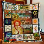 the soul of a hippie girl quilt blanket d2351884