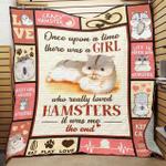 there was a girl who really loved hamsters quilt blanket great customized blanket gifts for