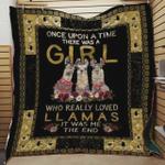 there was a girl who really loved llamas quilt blanket great customized blanket gifts for birthday