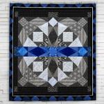 thin blue line diamond patterned blanket quilt d2321863