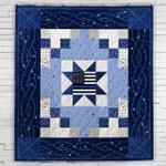 thin blue line swirl patterned blanket quilt d2322047