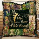 tinker bell peter pan quilt blanket all you need is faith trust and fairy dust quilt blanket