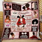 to my daughter always remember you are braver than you think love mom black woman quilt blanket