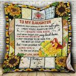 to my daughter love mom quilt blanket d2349784