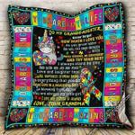 to my granddaughter autism cl08110418mdq quilt blanket d2355231