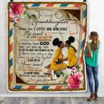to my granddaughter black girl graduation melanin african american premium quilt blanket d2325631