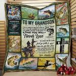 to my grandson fishing cl30100113mdq quilt blanket d2355465