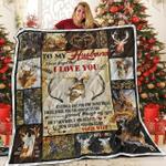 to my husband deer dd 3d customized quilt d2314793