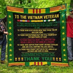 To The Vietnam Veteran Quilts Blanket Dhc090120734Td