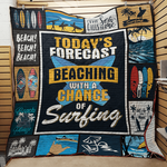 todays forecast beaching with a change of surfing quilt blanket great customized blanket gifts for