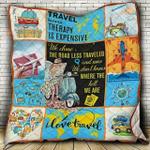 travel because therapy is expensive quilt blanket d2352048