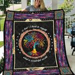 tree of life and i think to myself what a wonderful world quilt blanket great customized blanket