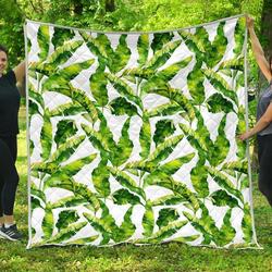 Tropical Banana Leaves Cl17100616Mdq Quilt Blanket
