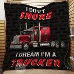 trucker i don t snore i dream i m blanket th1707 quilt d2357881