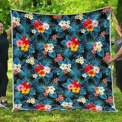 Turquoise Tropical Hawaii Cl17100650Mdq Quilt Blanket