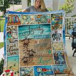 turtle family a little bit of crazy a little bit of loud and a whole lt of love quilt blanket great