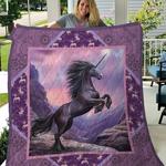 unicorn purple mandala pattern quilt blanket great customized gifts for birthday christmas d2351340
