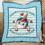 unicorns make me happy quilt kp25 blue d2384473