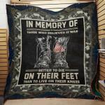 veteran better to die on their feet quilt blanket great customized gifts for birthday christmas