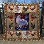 vintage chickens quilt blanket yhn2 quilt d2324892