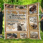 viticstore cute puppy love you more golden shade soft kingsize quilt for wife from husband d2318639