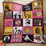 volleyball look like a beauty train like a beast quilt blanket great customized blanket gifts for