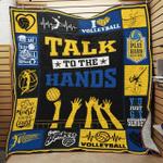volleyball talk to the hands quilt blanket great customized blanket gifts for birthday christmas