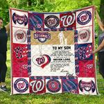 washington nationals family to my son quilt d2386843