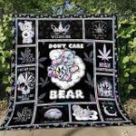weed dont care bear hologram premium quilt blanket size throw twin queen king super king d2318633
