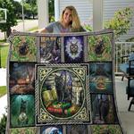 wicca black cat quilt blanket great customized gifts for birthday christmas thanksgiving perfect