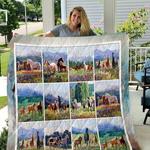 wildflower trails horse quilt blanket great customized blanket gifts for birthday christmas