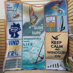 Windsurfing Makes Life Suck Less Quilt Blanket Great Customized Blanket Gifts For Birthday Christmas Thanksgiving