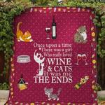 wine and cat quilt d2386755