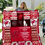wisconsin badgers to my granddaughter love grandpa quilt d2386901