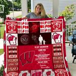 wisconsin badgers to my grandson love grandpa quilt d2386909