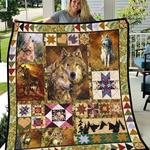 wolf native style quilt blanket great customized blanket gifts for birthday christmas thanksgiving