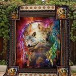 wolf on the dreamcatcher quilt blanket great customized blanket gifts for birthday christmas